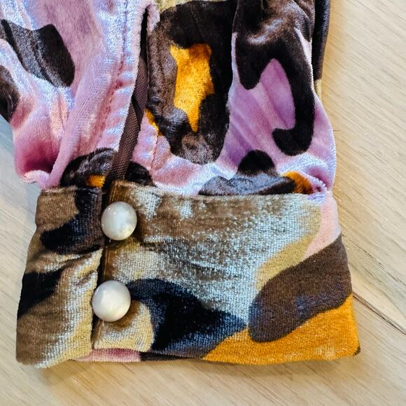 Anthropologie Eleanor Layla Velvet Leopard Tunic Dress Women's Sz 6 - Picture 7 of 10